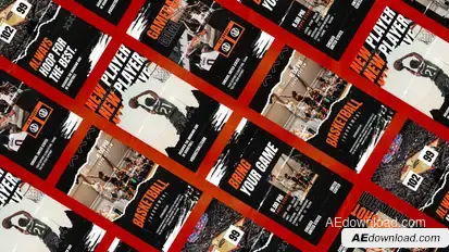 Fernost Basketball Sports Reel Product Promo template preview