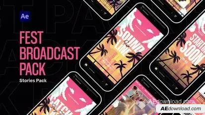 Festival Broadcast Package Stories Pack broadcast-packages template preview