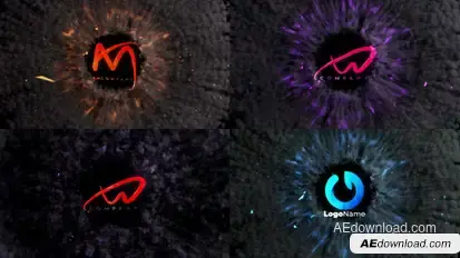 Fiery Explosion Unveil Logo Stings template preview