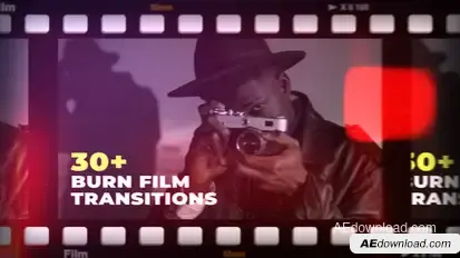 Film Burn Transitions Elements template preview
