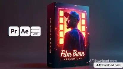 Film Burn Transitions Elements template preview