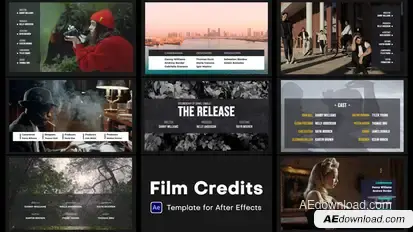 Film Credits Elements template preview