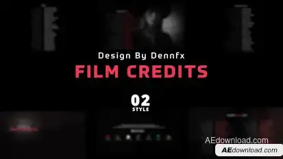 Film Credits Elements template preview