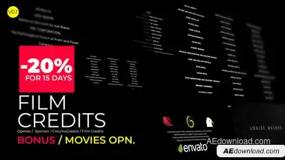 Film Credits And Movies Opener Titles template preview