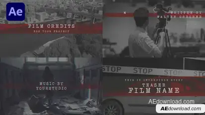 Film Credits for After Effects Openers template preview