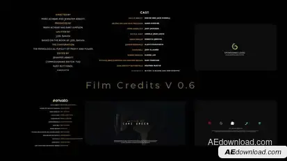 Film Credits V 0.6 Titles template preview