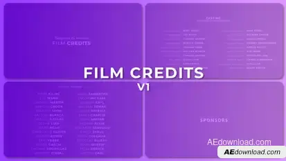 Film Credits V1 Elements template preview