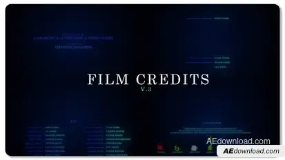Film Credits V3 Elements template preview