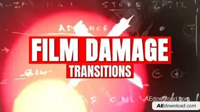 Film Damage Transitions Elements template preview