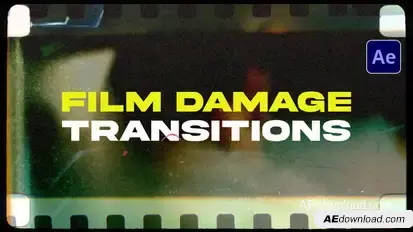 Film Damage Transitions Elements template preview