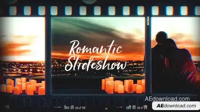 Romantic Slideshow / Film Frames Slide Video Displays template preview
