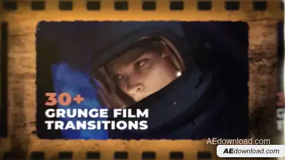 FIlm Grunge Transitions Elements template preview