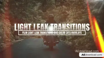 Film Light Leak Transitions And Color Luts Overlays Elements template preview
