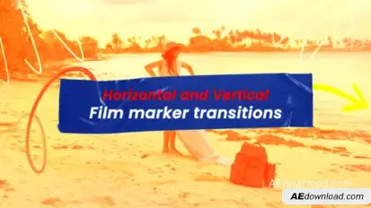 Film Marker Transitions Elements template preview
