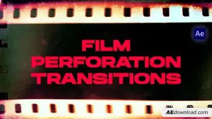 Film Perforation Transitions | After Effects Elements template preview