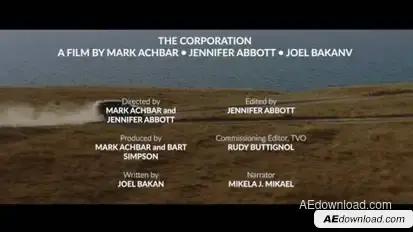 Final credits titles AE Titles template preview