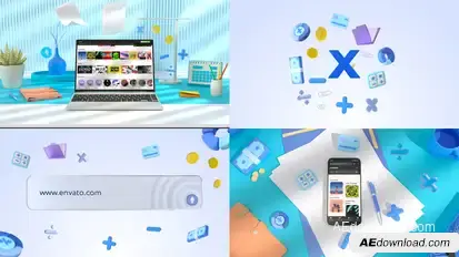 Finance 3D Logo and Website promo Product Promo template preview