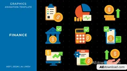 Finance | Animated Graphics After Effects Template Elements template preview