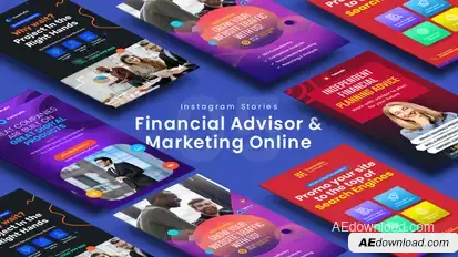 Financial Advisor & Marketing Online Instagram Stories Product Promo template preview