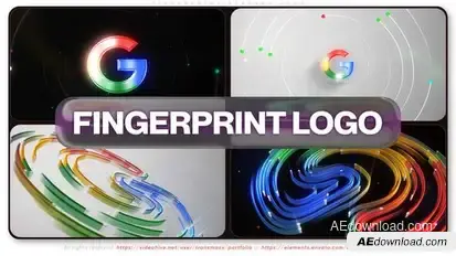 Fingerprint Strokes Logo Logo Stings template preview