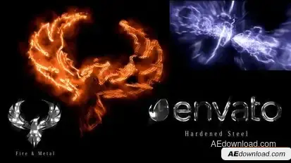Fire And Metal Logo Logo Stings template preview