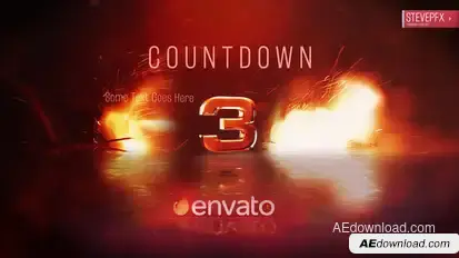 Fire Countdown Logo Elements template preview