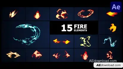 Fire Elements | After Effects Elements template preview