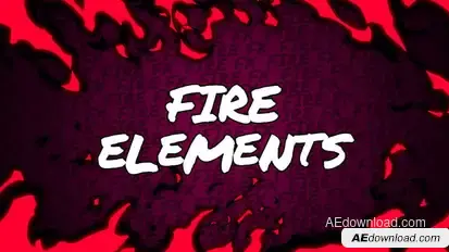 Fire Elements // After Effects Elements template preview