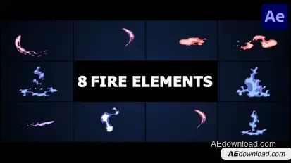 Fire Elements for After Effects Elements template preview
