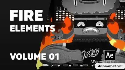 Fire Elements Volume 01 [Ae] Elements template preview