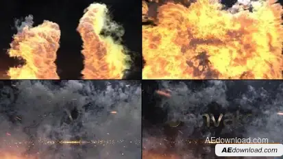 Fire Explosion Logo Reveal Logo Stings template preview