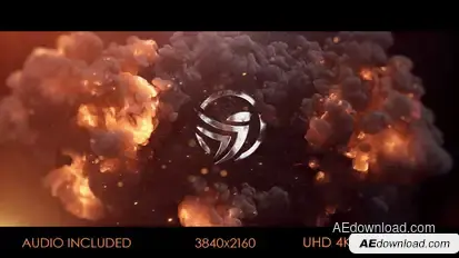 Fire Explosion Logo Reveal Logo Stings template preview