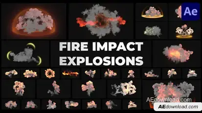 Fire Impact Explosions for After Effects Elements template preview