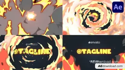 Fire Logo Opener for After Effects Logo Stings template preview