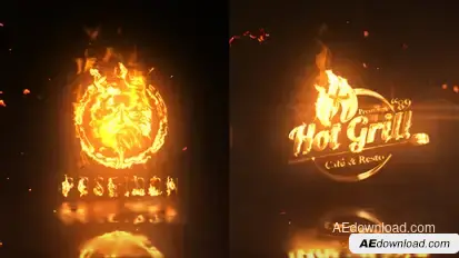 Fire Logo Reveal Logo Stings template preview
