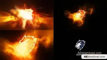 Fire Logo Reveal Logo Stings template preview