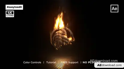 Fire Logo Reveal Logo Stings template preview