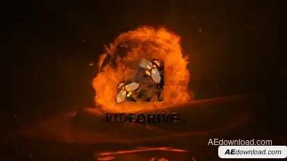 Fire Orb Logo Stings template preview
