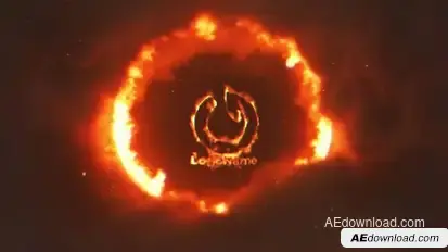 Fire Portal In Clouds Project Logo Stings template preview