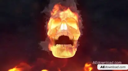 Fire Skull Logo Reveal Logo Stings template preview