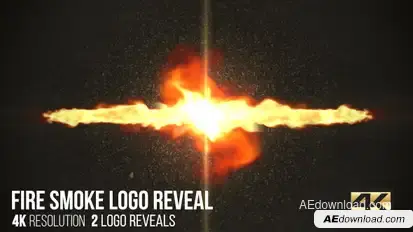 Fire Smoke Logo Reveal Logo Stings template preview