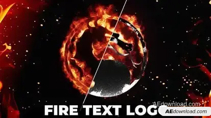Fire Text Logo Creator Openers template preview