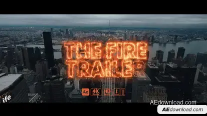 Fire Trailer Titles Titles template preview