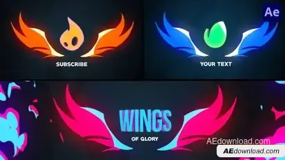 Fire Wings Logo Reveal Animations [After Effects] Openers template preview
