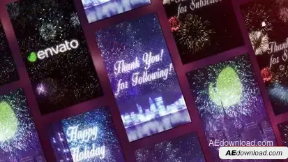 Fireworks/Celebration Holiday New Year Instagram Stories Openers template preview