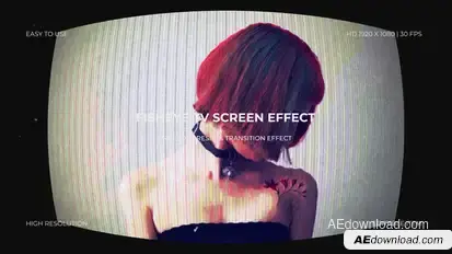 Fisheye TV Screen Effect Peset & Transition Elements template preview