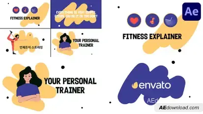 Fitness Explainers for After Effects Openers template preview