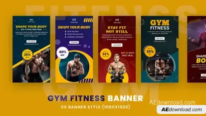 Fitness Instagram Stories Banners Product Promo template preview