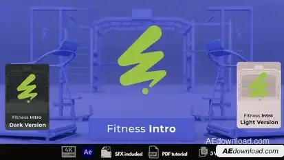 Fitness Intro Logo Stings template preview