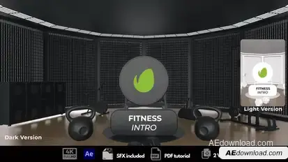 Fitness Intro Logo Stings template preview